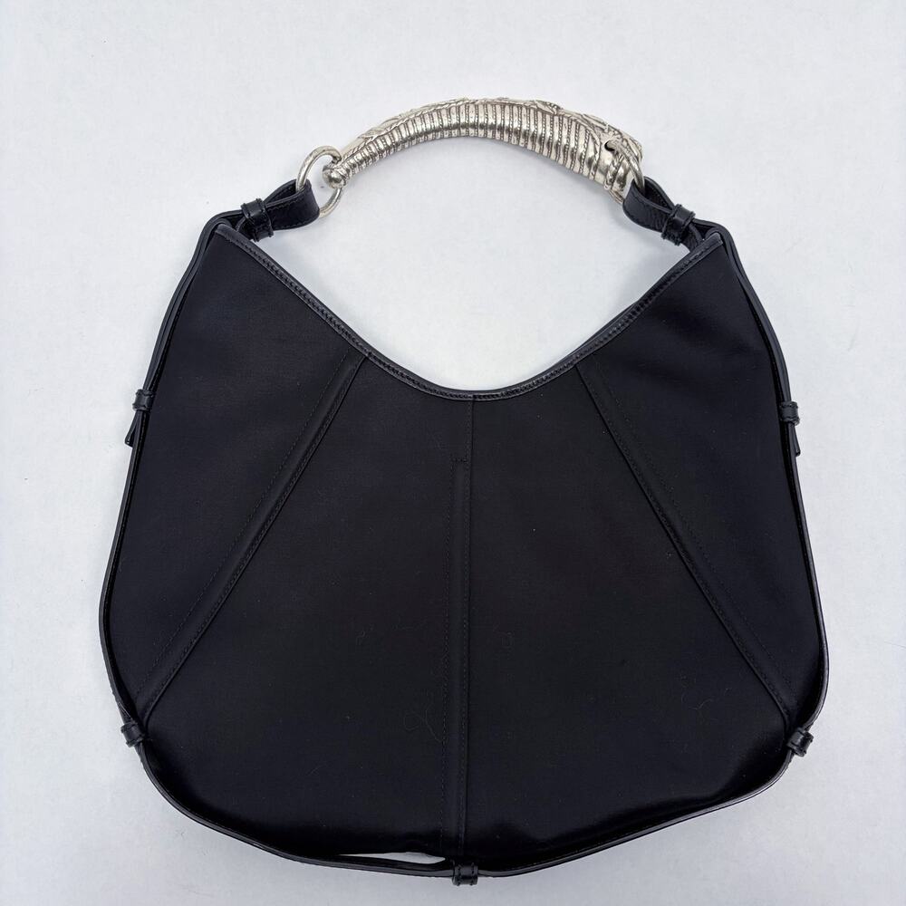 Yves Saint Laurent Large Mombasa Satin Bag Black - Picture 4 of 7